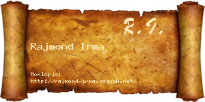 Rajmond Irma névjegykártya