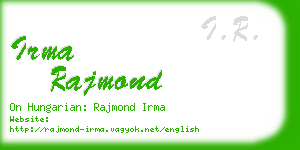 irma rajmond business card